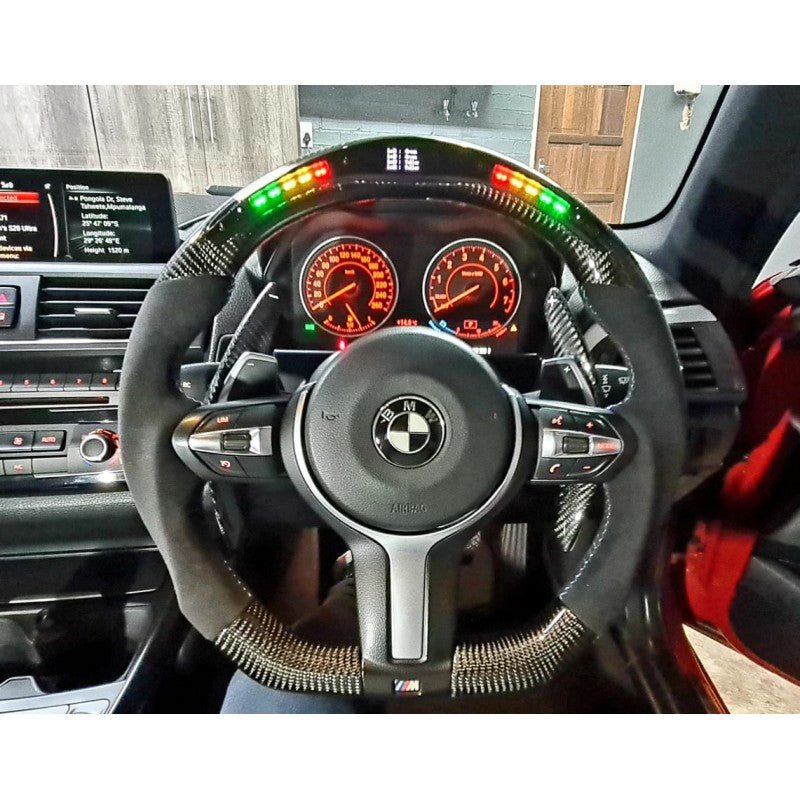 F-Series carbon fiber steering wheel LED display (F20/F22/F30/F32/F87/F80/F82) - Mr AutoMotive SA