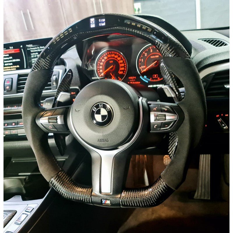 F-Series carbon fiber steering wheel LED display (F20/F22/F30/F32/F87/F80/F82) - Mr AutoMotive SA